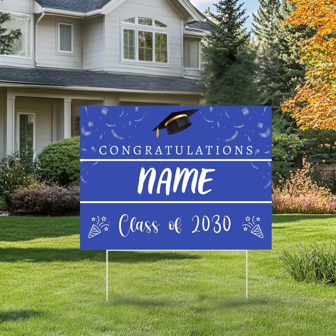 Custom College Bound Yard Sign, Personalized Graduation Yard Sign ...
