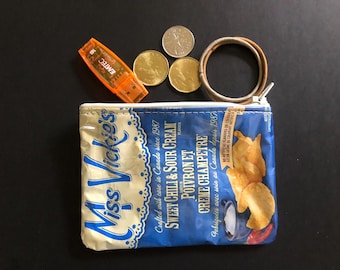Upcycled Chip Bag Pouch – Miss Vickie's Sweet Chili, Handmade Wallet