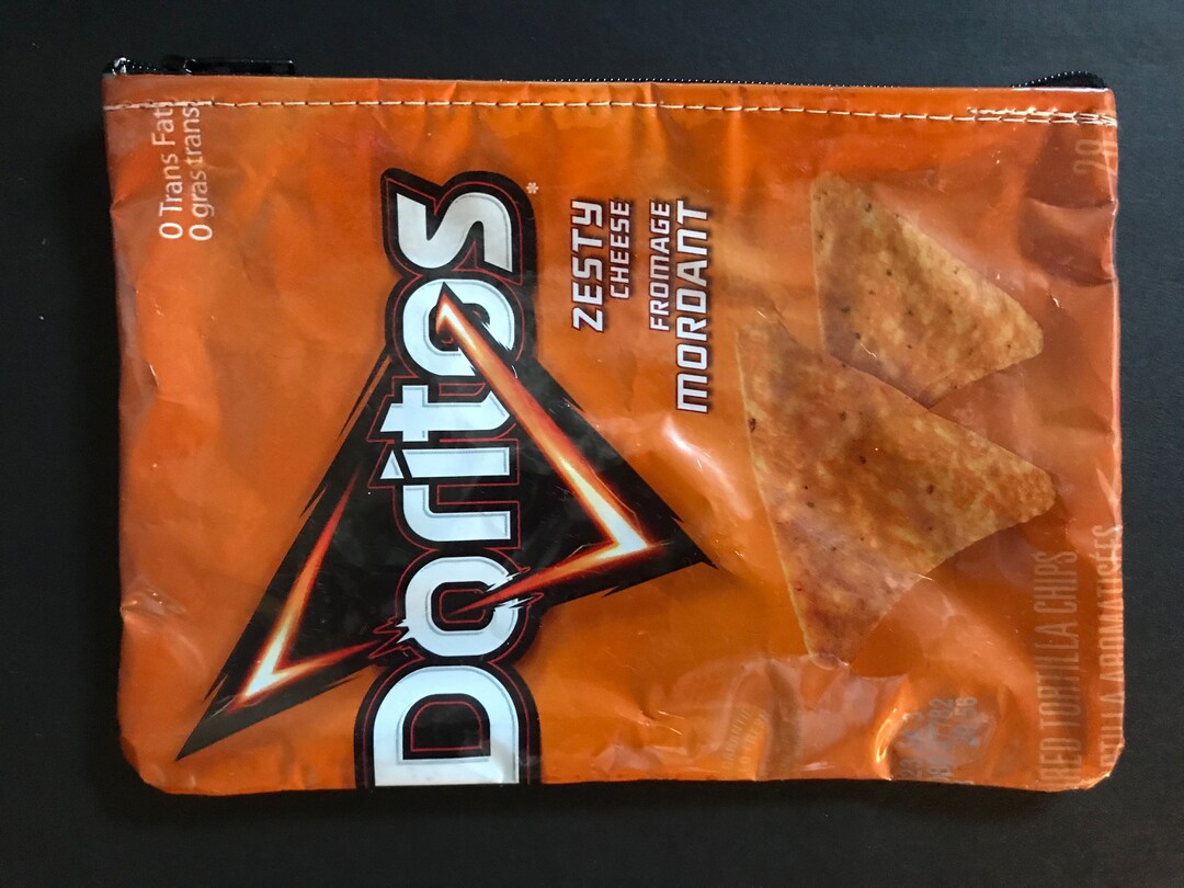Doritos Zesty Cheddar Upcycled Chip Bag Handmade Into A Gift Idea for A