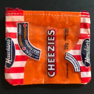 Recycled Hawkins Cheezies Zipper Pouch – Upcycled Makeup Bag