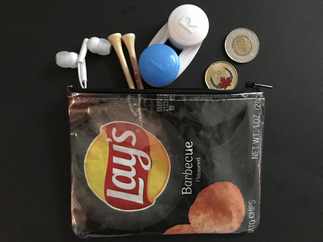 BBQ Chip Bag Wallet Handmade From an Upcycled Lays Chip Bag Etsy