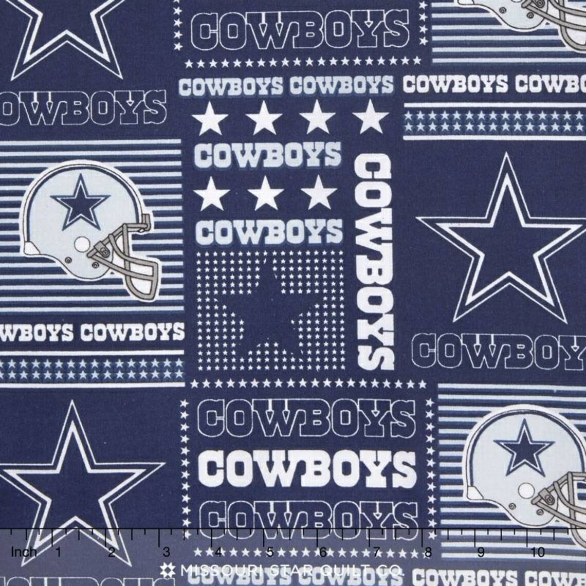NFL Dallas Cowboys 100 Cotton Fabric 1/4 Yard Fast Shipping Etsy