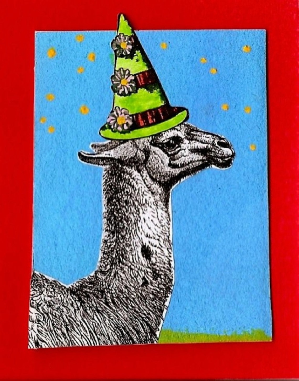Blank Greeting Card: Party Llama - Etsy