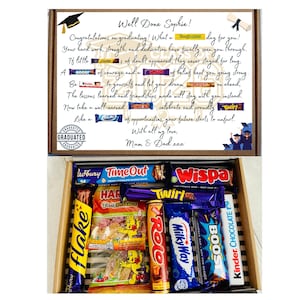 Congratulations Graduate Chocolate Gift Box | University Graduation Gift | Sweet Treat Graduation Present | Class of 2026 image 1