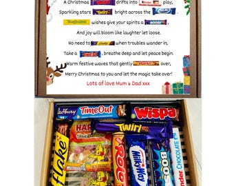Kids Christmas Chocolate Gift Box | Festive Chocolate Treats & Poem | Children's Christmas Present | Stocking Filler