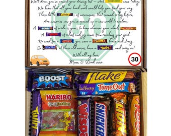 Driving Test Pass Chocolate Gift Box | New Driver Gift | Congratulations Sweet Box | Learner Driver Present | Personalised Driving Test Gift