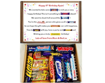Birthday Chocolate Gift Box with Poem | Personalised Letterbox Gift Hamper