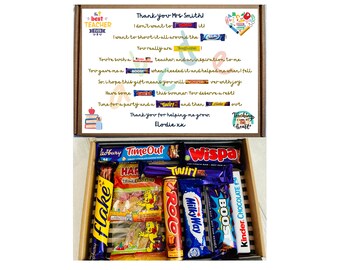 Thank You Teacher Chocolate Gift Box with Poem | Teacher Appreciation Gift | End of Term Teacher Present