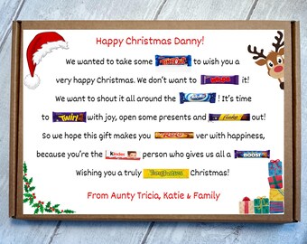 Christmas Gift Box for Kids | Sweet Christmas Poem & Chocolate Treats | Children's Festive Gift | Stocking Filler