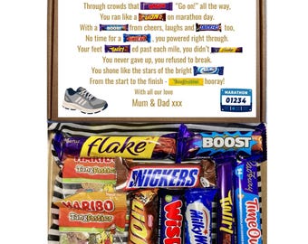 Marathon Chocolate Gift Box | Running Gift | Marathon Finisher Present | Personalised Poem Gift | Free UK Postage