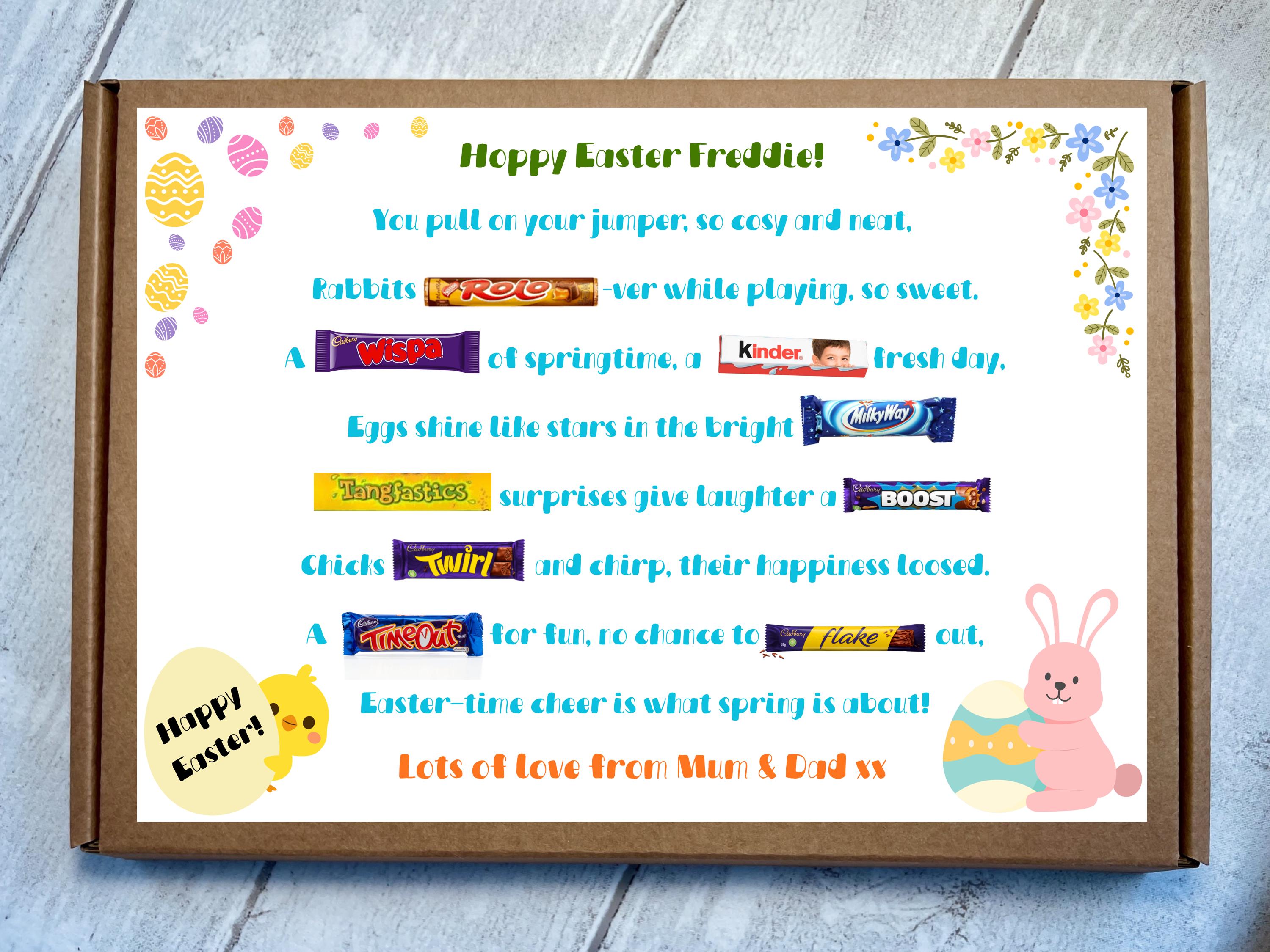 Fathers Day Chocolate Gift Box With Poem | Personalised Letterbox Gift ...