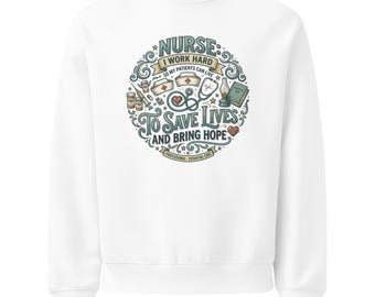Oversized Nurse Sweatshirt | Heavyweight Fleece, Save Lives Design