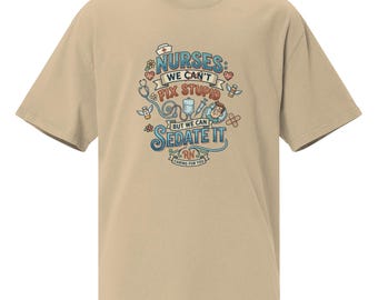 Oversized faded t-shirt nurse Funny RN Humor Healthcare Gift