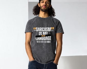 Denim T-Shirt nurse Sarcasm Love Language RN Humor Gift