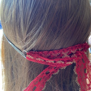 Textured Sterling Silver Headband: Unisex Alice Band. Can customise with tube or loops to make a Tiara Headband with Loops
