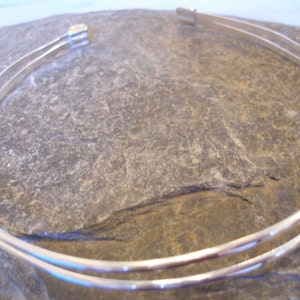 Sterling Silver 2 strand Double Headband, Wedding Band. Handmade with corrugated ends. Or made as a Single Band. A lovely gift or treat. image 4