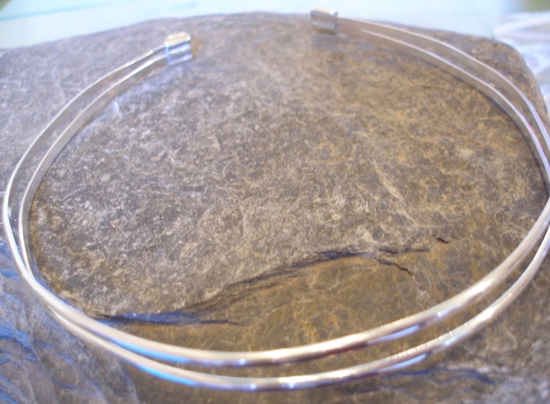 Sterling Silver 2 strand Double Headband, Wedding Band. Handmade with corrugated ends. Or made as a Single Band. A lovely gift or treat. image 4