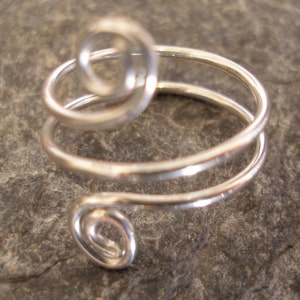 Toe Ring. Sterling Silver Spiral Toe Ring or Finger Ring. Wrap Around Ring. Or in 9ct Gold. Made in any size. image 3