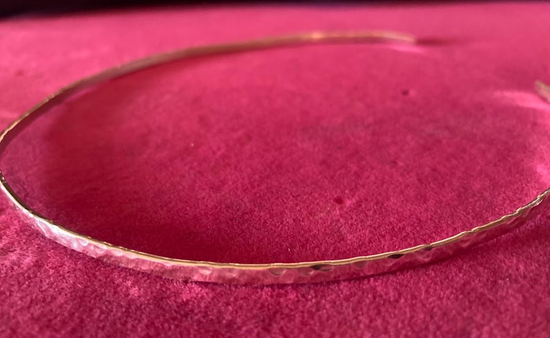Textured Sterling Silver Headband: Unisex Alice Band. Can customise with tube or loops to make a Tiara image 13