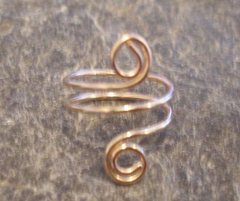 Toe Ring. Sterling Silver Spiral Toe Ring or Finger Ring. Wrap Around Ring. Or in 9ct Gold. Made in any size. 9ct Gold