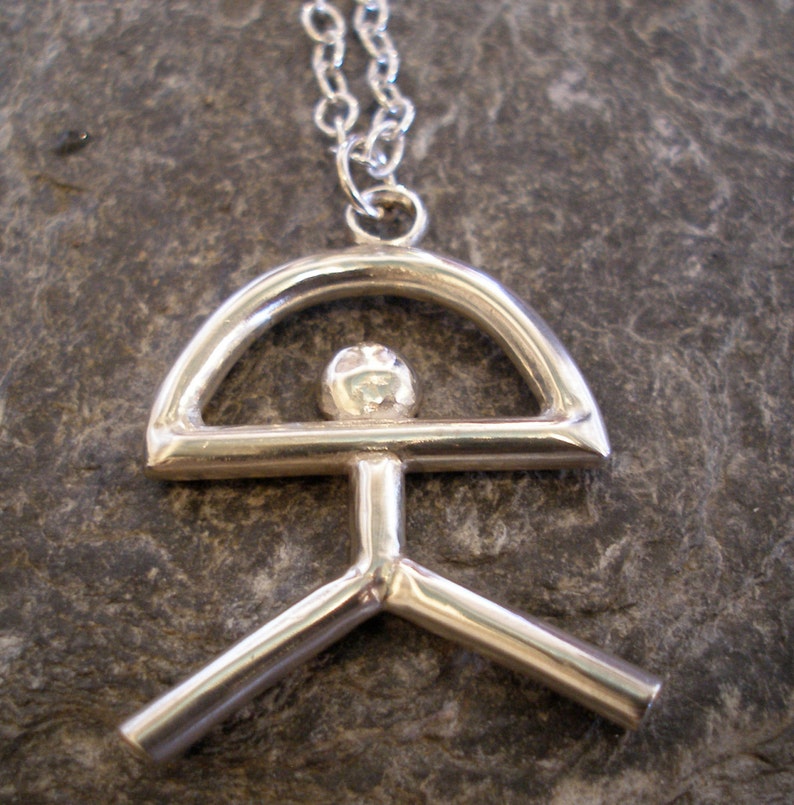 Indalo Pendant or Key Ring. Unisex Sterling Silver Indalo Man, El Indalo, Almeria Man. Or in 9ct gold. Made in Spain. A perfect gift & treat image 3