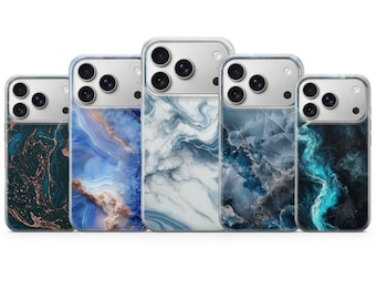 Marble Phone Case Marmor Cover for iPhone 17 Pro Max, 17e, 15, 14, 13 & Samsung S26 Ultra, S25 FE, A57, A56, Pixel 10, 9A