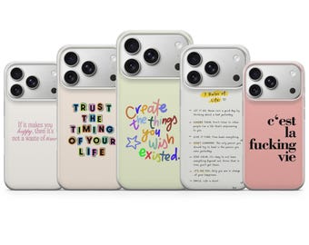 Motivational Phone Case Quote Cover for iPhone 17 Pro Max, 17e, 15, 14, 13 & Samsung S26 Ultra, S25 FE, A57, A56, Pixel 10, 9A