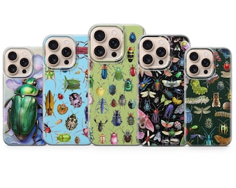 Insect beetle Phone Case Colorful bugs Cover for iPhone 17 Pro Max, 17e, 15, 14, 13 & Samsung S26 Ultra, S25 FE, A57, A56, Pixel 10, 9A