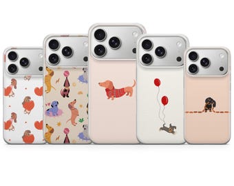 Dachshund Phone Case Sausage Dog Cover for iPhone 17 Pro Max, 17e, 15, 14, 13 & Samsung S26 Ultra, S25 FE, A57, A56, Pixel 10, 9A
