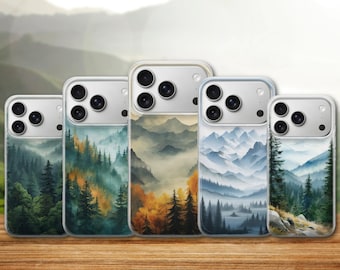 Mountains Phone Case Forest Cover for iPhone 17 Pro Max, 17e, 15, 14, 13 & Samsung S26 Ultra, S25 FE, A57, A56, Pixel 10, 9A