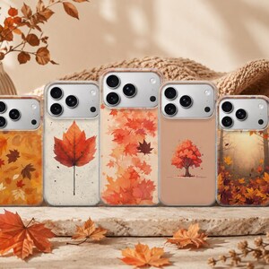 Fall Leaves Phone Case Autumn Cover for iPhone 18 Pro Max, 17, 16, 15, Samsung S26 Ultra, S25 FE, A57, A56, Pixel 11, 10