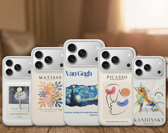 Art Phone Case Picasso Matisse Van Gogh Cover for iPhone 17 Pro Max, 17e, 15, 14, 13 & Samsung S26 Ultra, S25 FE, A57, A56, Pixel 10, 9A