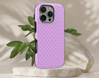 Etui na telefon Polka Dots Lavender TOUGH Cover do iPhone'a 17 Pro Max, 16e, 15, 14, 13 i Samsunga S26 Ultra, S25 FE, A57, A56, Pixela 10, 9A