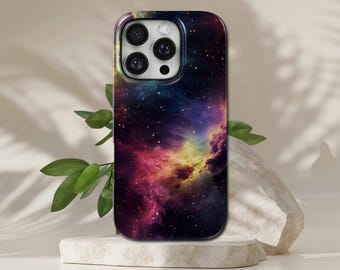 Custodia per telefono con stelle scintillanti e cielo notturno, resistente, per iPhone 17 Pro Max, 16e, 15, 14, 13 e Samsung S26 Ultra, S25 FE, A57, A56, Pixel 10, 9A