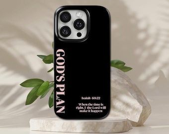 Cover per telefono con versetto biblico, resistente e adatta a iPhone 17 Pro Max, 16e, 15, 14, 13 e Samsung S26 Ultra, S25 FE, A57, A56, Pixel 10, 9A.