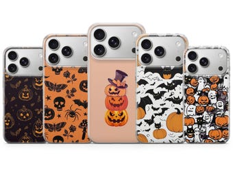 Halloween Phone Case Spooky Cover for iPhone 17 Pro Max, 17e, 15, 14, 13 & Samsung S26 Ultra, S25 FE, A57, A56, Pixel 10, 9A