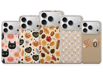 Halloween Phone Case Autumn Cover for iPhone 17 Pro Max, 17e, 15, 14, 13 & Samsung S26 Ultra, S25 FE, A57, A56, Pixel 10, 9A