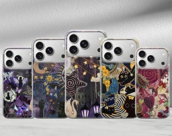 Whimsigoth Handyhülle Gothic Collage Cover für iPhone 17 Pro Max, 17e, 15, 14, 13 & Samsung S26 Ultra, S25 FE, A57, A56, Pixel 10, 9A