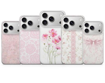 Floral Phone Case Flower Cover for iPhone 18 Pro Max, 17, 16, 15, Samsung S26 Ultra, S25 FE, A57, A56, Pixel 11, 10