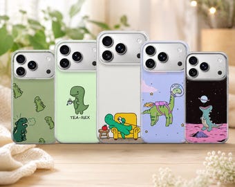 Dino Phone Case Dinosaur Cover for iPhone 17 Pro Max, 17e, 15, 14, 13 & Samsung S26 Ultra, S25 FE, A57, A56, Pixel 10, 9A