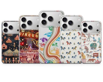 Circus Phone Case Carousel Cover for iPhone 17 Pro Max, 17e, 15, 14, 13 & Samsung S26 Ultra, S25 FE, A57, A56, Pixel 10, 9A