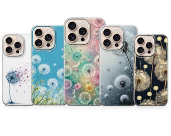 Dandelion Art Phone Case Floral Cover for iPhone 17 Pro Max, 17e, 15, 14, 13 & Samsung S26 Ultra, S25 FE, A57, A56, Pixel 10, 9A