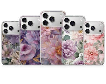 Peony Phone Case Floral Cover for iPhone 17 Pro Max, 17e, 15, 14, 13 & Samsung S26 Ultra, S25 FE, A57, A56, Pixel 10, 9A