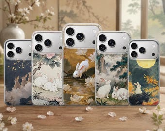 Bunny Phone Case Rabbit Cover for iPhone 17 Pro Max, 17e, 15, 14, 13 & Samsung S26 Ultra, S25 FE, A57, A56, Pixel 10, 9A