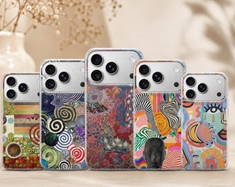 Whimsical Phone Case Abstract Cover for iPhone 17 Pro Max, 17e, 15, 14, 13 & Samsung S26 Ultra, S25 FE, A57, A56, Pixel 10, 9A