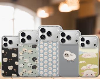 Sheep Phone Case Farm Animal Cover for iPhone 17 Pro Max, 17e, 15, 14, 13 & Samsung S26 Ultra, S25 FE, A57, A56, Pixel 10, 9A