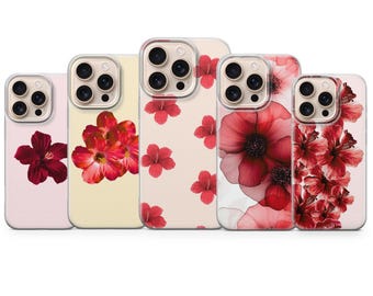 Telefonskal med hibiskusblomma, hawaiiskt fodral för iPhone 17 Pro Max, 17e, 15, 14, 13 och Samsung S26 Ultra, S25 FE, A57, A56, Pixel 10, 9A