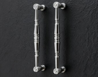 Silber Schrankknauf, massiv Messing Knäufe, Schubladenknäufe