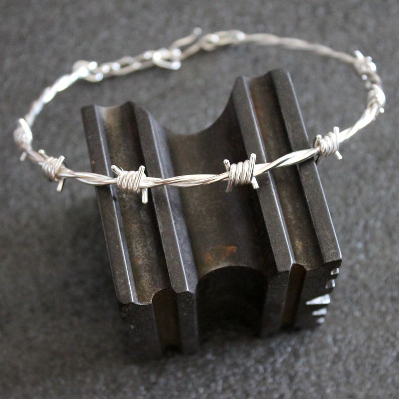 Barbed wire choker in sterling silver Etsy