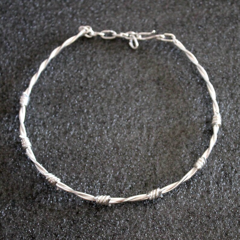 Barbed wire choker in sterling silver Etsy